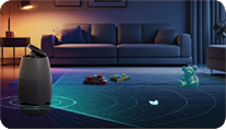 A robot vacuum cleaner is on the floor.

Description generated by AI